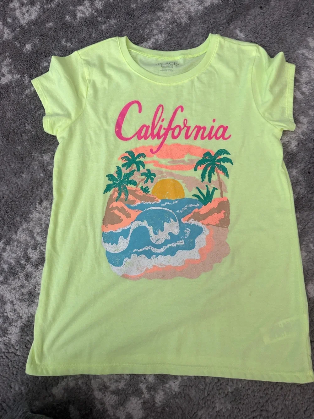 The Childrens Place & Old Navy Lot of 6 Neon T Shirts 10/12 Large